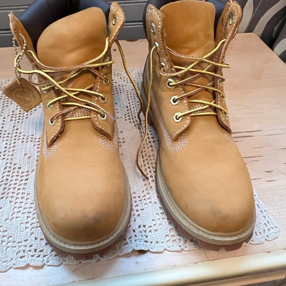 Timberland 6-Inch Premium Size 3M Boot Kids Wheat Leather Lace-up Waterproof - Picture 7 of 9